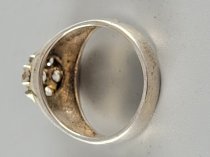 Sterling Silver .925, Ring, 8.25 Size, CZ Stone, TU-1322