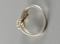 Sterling Silver .925, Ring, 5.75 Size, Diamond / CZ Stone, TU-1329