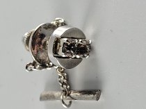 Tie Tack, CZ Stone, Silver Tone, TU-1343