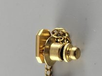 Tie Tack, Plate Design, Gold Tone, TU-1344