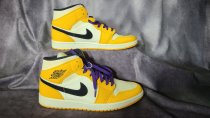 Nike, Jordan 1 Mid SE Lakers, Size 11, 852542-700, Shoe-149