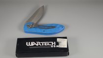 Locking Blade Knife, Wartech, Blue Color, With Belt Clip, 24-1673