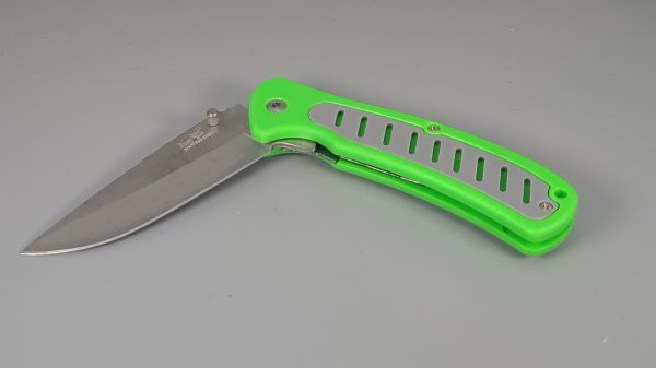 Locking Blade Knife, Frost Cutlery, Neon Green Color, With Belt Clip, 25-0027