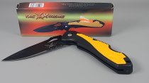 Locking Blade Knife, Tac Extreme Knives, Black / Yellow Color, 25-0020